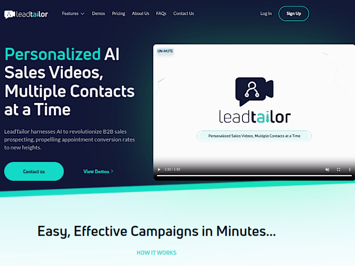 Leadtailor - Personalized AI Pitches, Multiple Videos at a Time