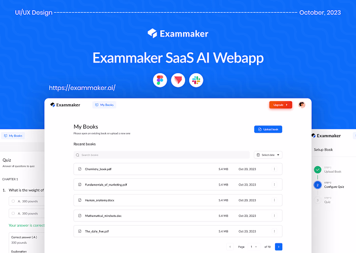 Exammaker - Exam questions generator AI SaaS | Webapp