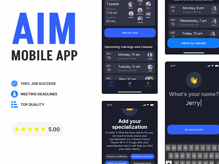 AIM — Live Coaching App (React Native, WebRTC, Stripe)