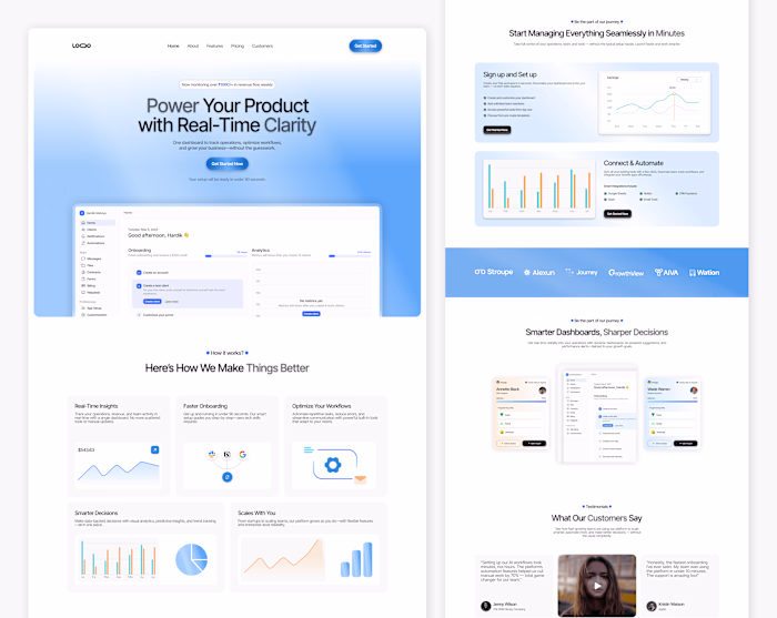 SaaS Landing page design