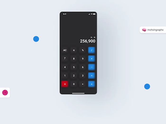 Dark Neumorphic Calculator - Design Exploration