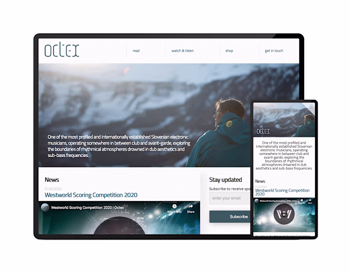 Octex.si - webpage and artist identity