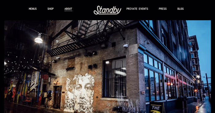 UI/UX website design Standby Detroit