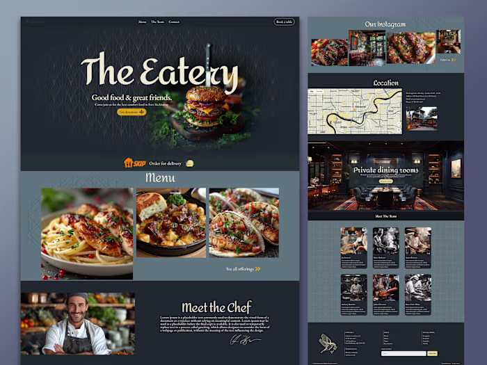 Website for Restaurant ✦ The Eatery