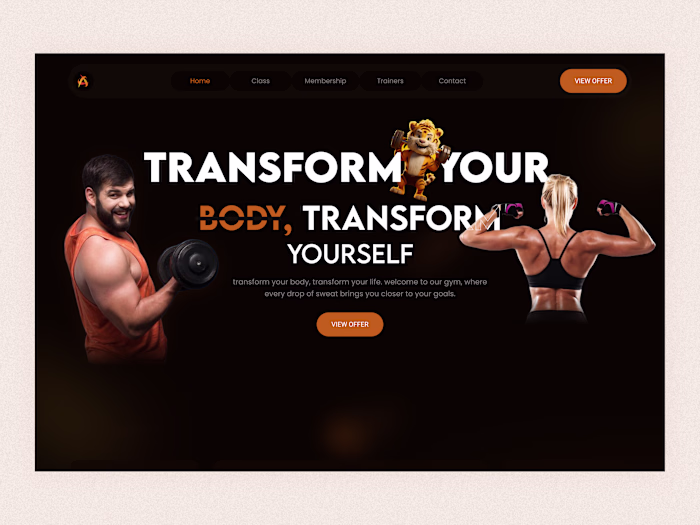 GYM Fitness Landing Page Design