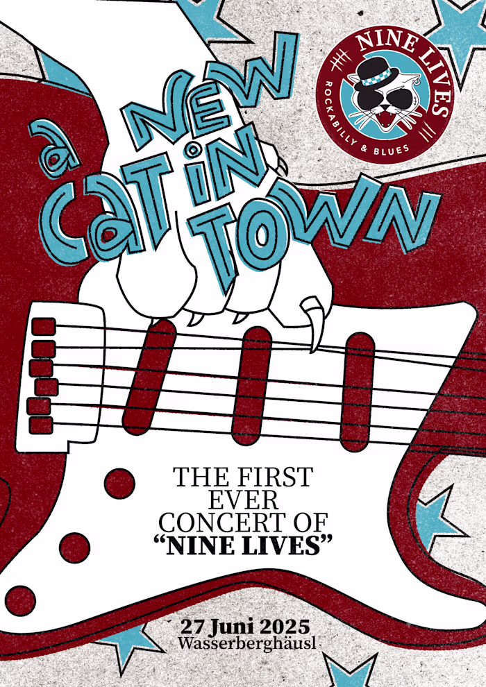 Nine Lives - Rockabilly Band Poster