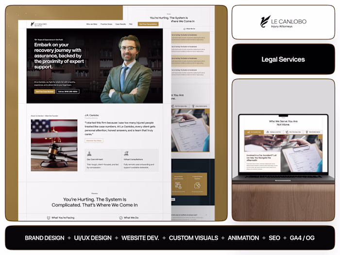 Custom UI Design + Framer Development for Law Firm Website