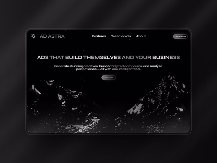 AdAstra Landing Page Design