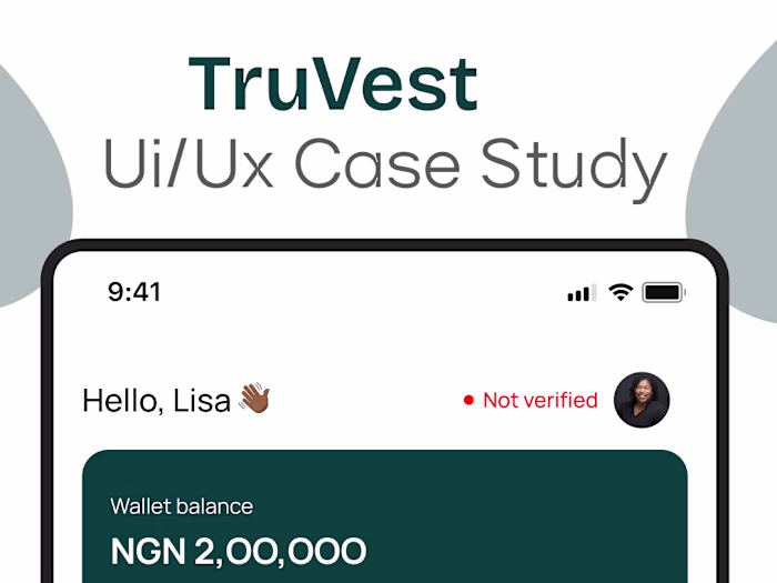 TruVest : Mobile App Design