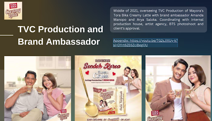 I managed TVC production project