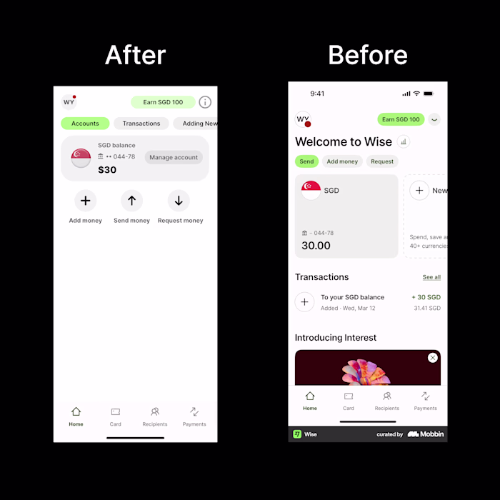 My first Wise redesign got