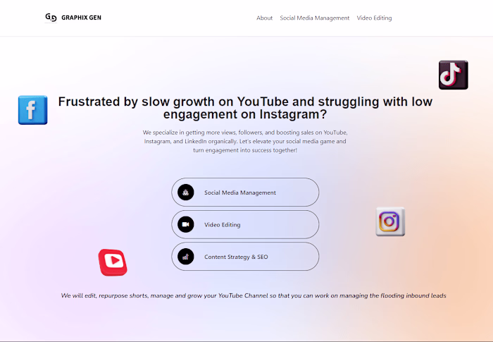 Personal Portfolio Website | Graphix Gen