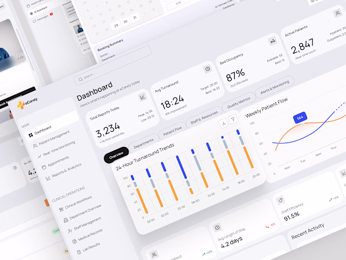 Dual-Portal Healthcare Management System Design for eCarely