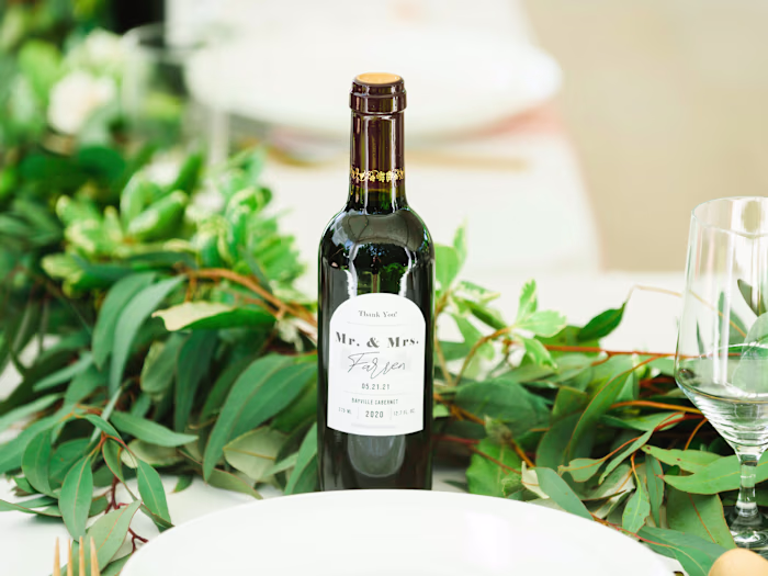 Custom Wedding Wine Label Design