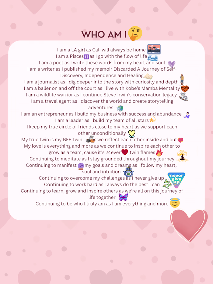 I wrote a poem about myself and designed the cover page.