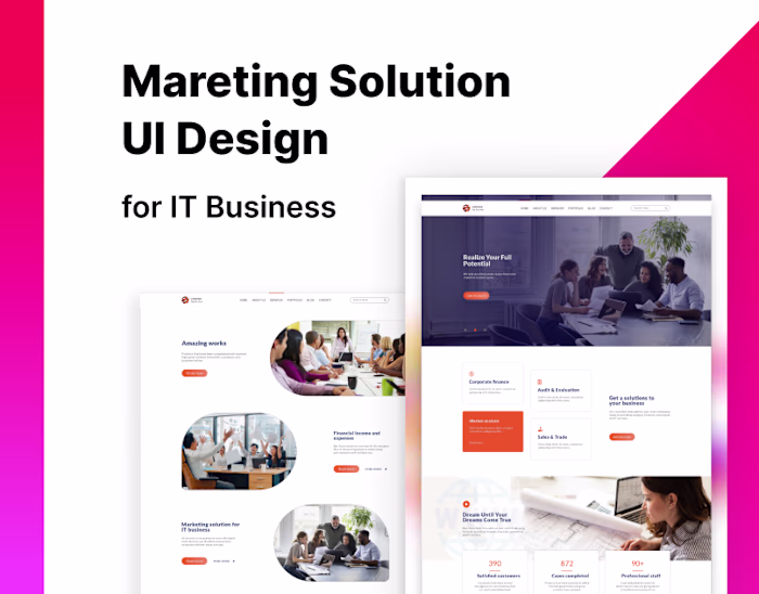 Web UI Design, Landing Page UI Template