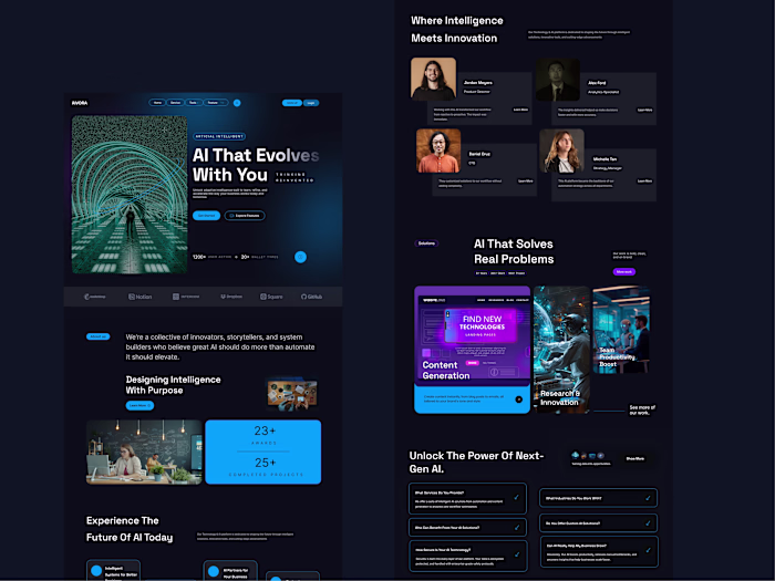 AIVORA – Smart AI Solutions Landing Page “Exploring the futu...