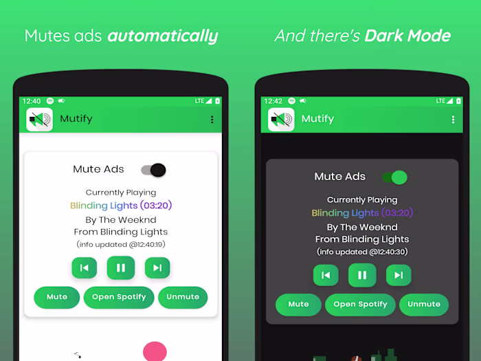 Mutify - mute annoying ads