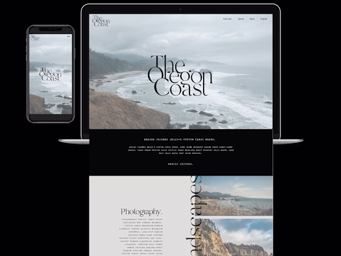 The Oregon Coast l Bespoke Website Design 