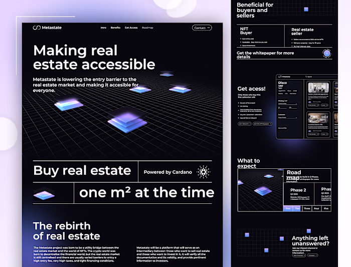 Realestate NFT Website Dessign Using Figma