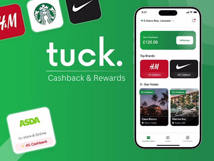 Tuck. (Find Nearby Businesses and Earn cashback.)