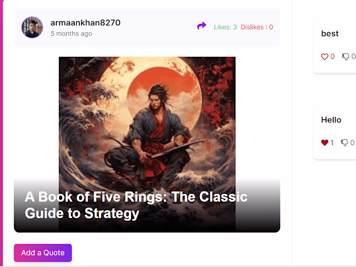Book Quotes Web App - Project Documentation