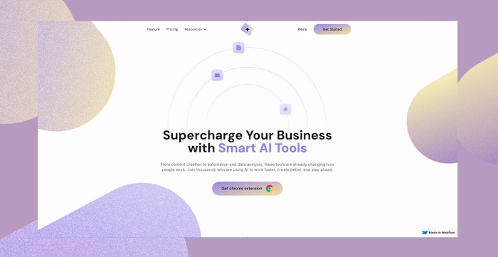 AI Tools Hero – Animated Concept with Rive + Webflow