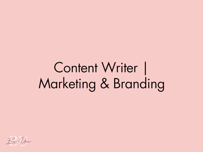 ✍️ Content Writing | Marketing & Branding