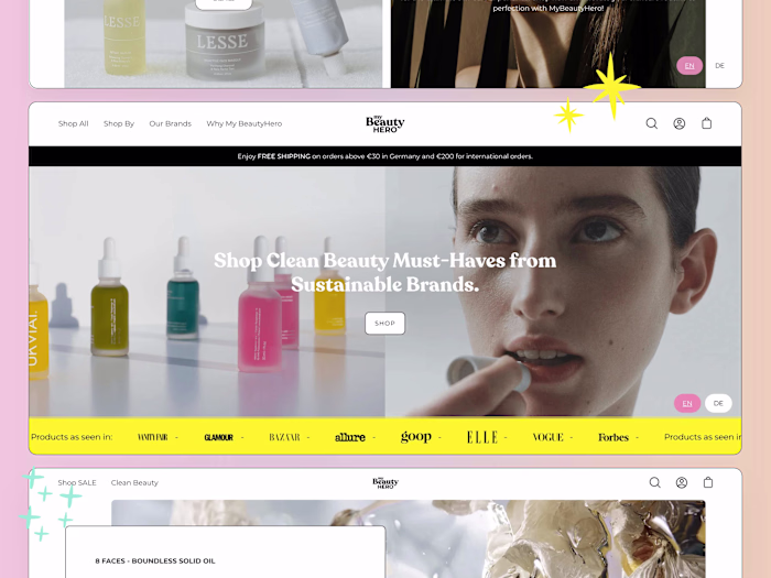 Clean Beauty Website Design