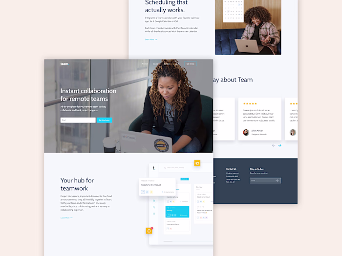 Team Collaboration Platform - Website Design Concept