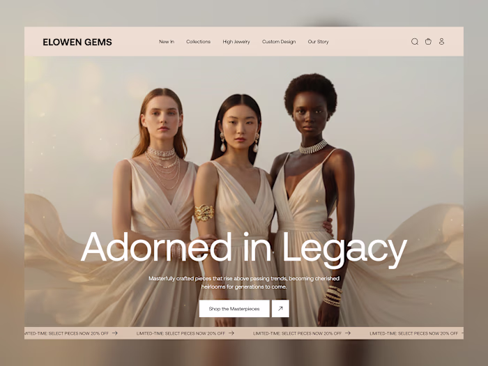 Hero for a jewelry website✨