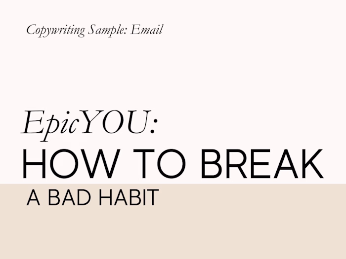 Here's How to Break a Bad Habit