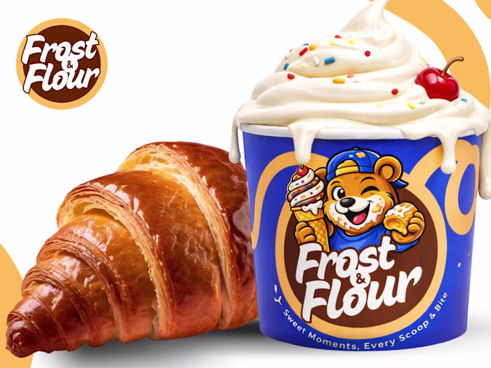 Brand identity Design For Ice Cream and Pastries Brand