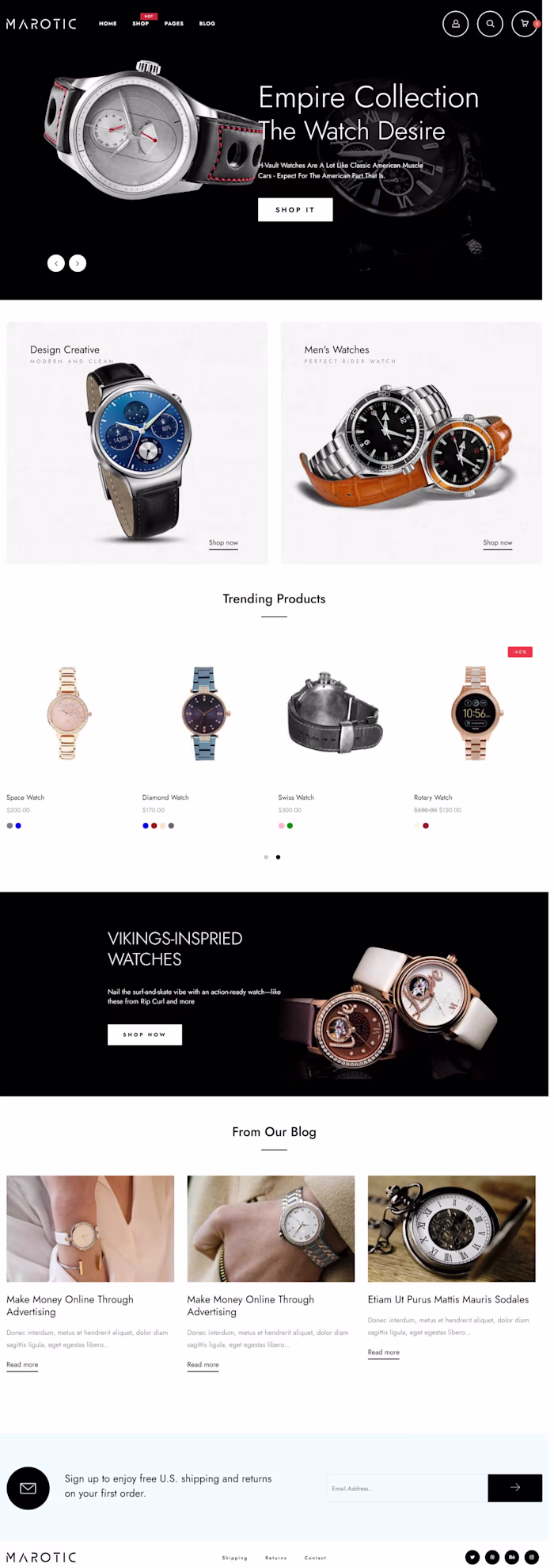 Concept Shopify Store Design - Fashion Niche