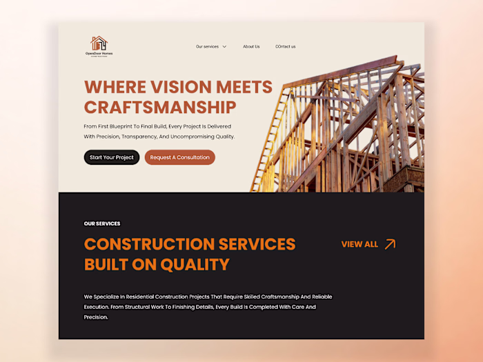 Readymag Landing Page Design for Open Door Home 