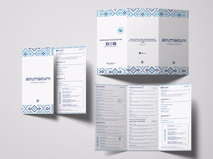 Layout menu restaurant • Soumsoum Paris 🌯