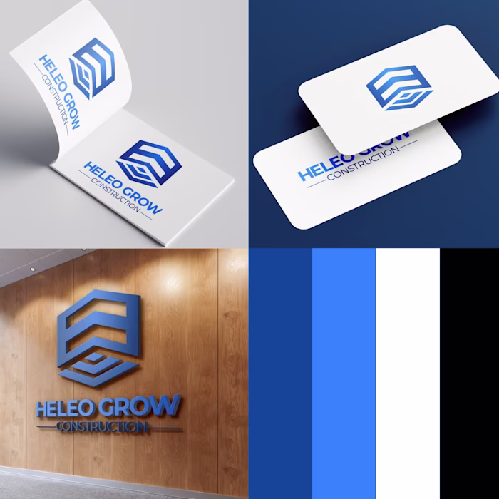 HELEO GROW CONSTRUCTION BRAND IDENTITY AND LOGO DESIGN PROJECT