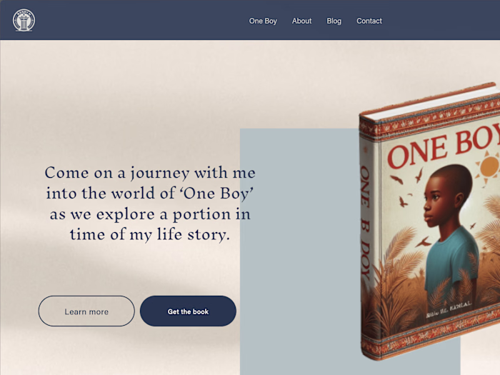 Designed a website for an author