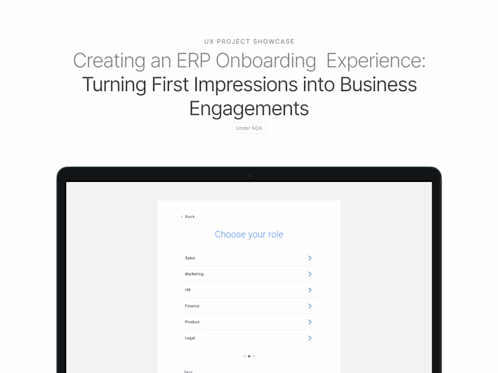 Creating an ERP Onboarding Experience