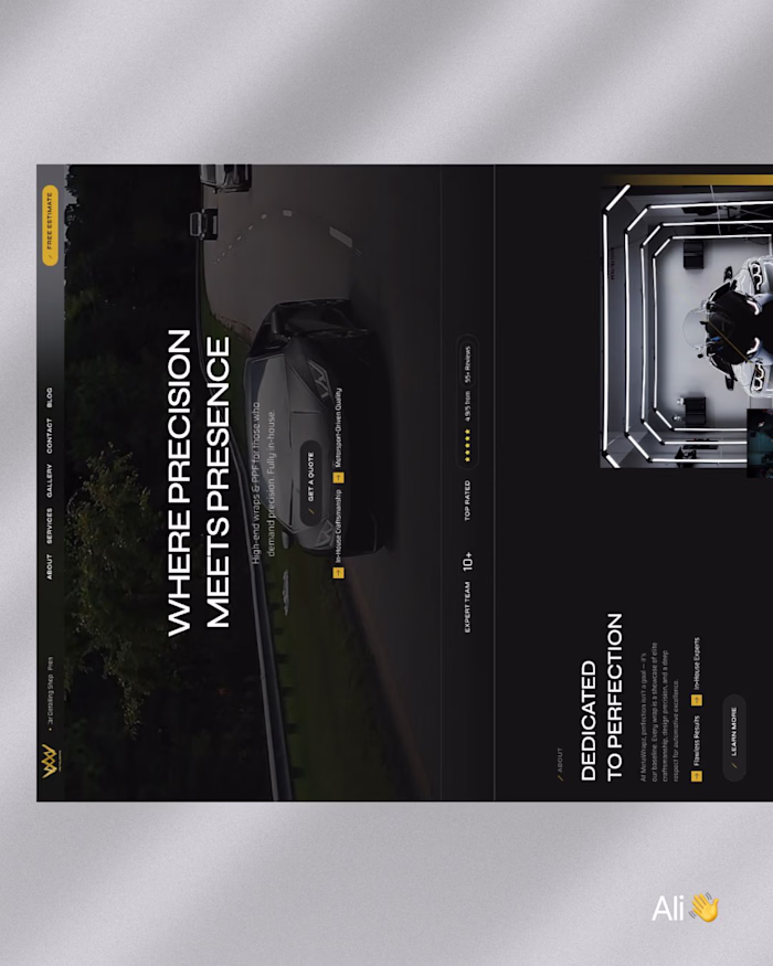 Metawrapz – Premium Car Detailing Website Design & Dev