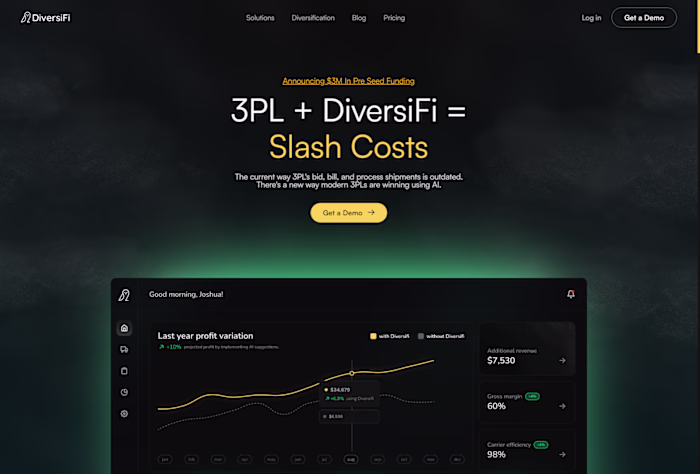 Web Design for DiversiFi.ai's AI-Driven Platform