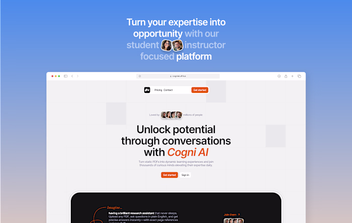 Cogni AI - Landing Page Design