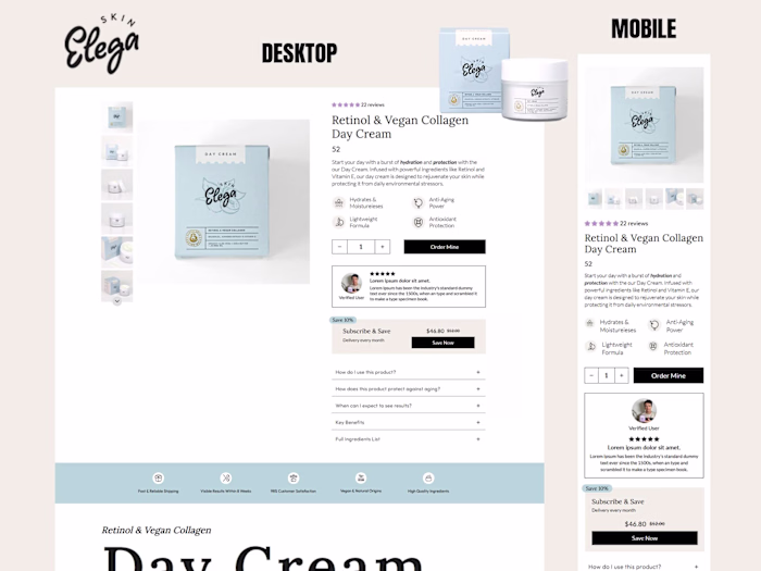 Elega Skin Product Template