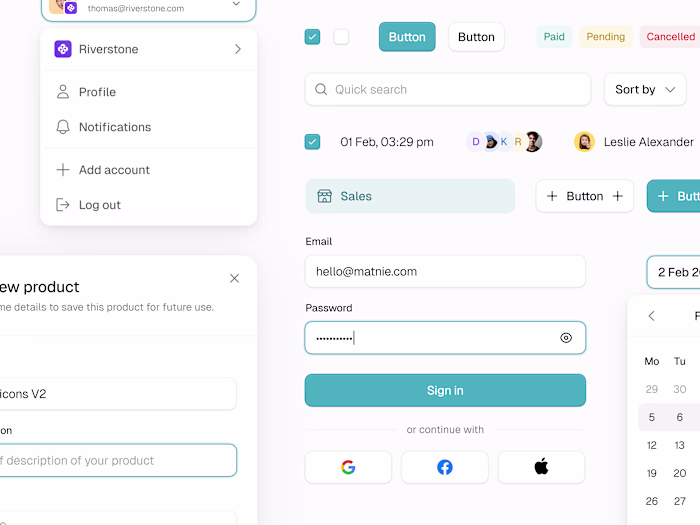 Vendy — CRM Platform UI Design System