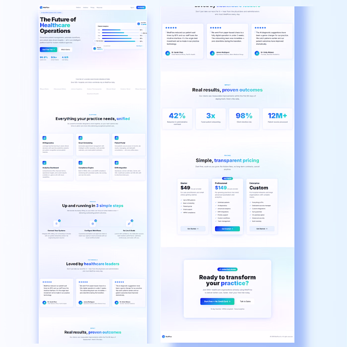 Medical SaaS Website Design |