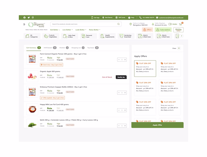 Admin Dashboard for E-commerce Store (Organic Products)