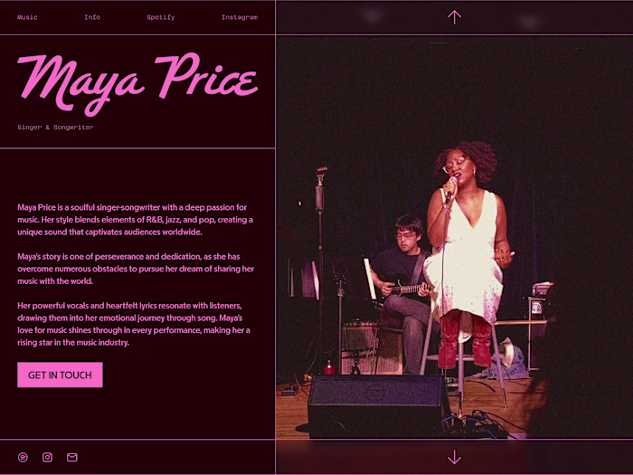 Static Framer website for Singer