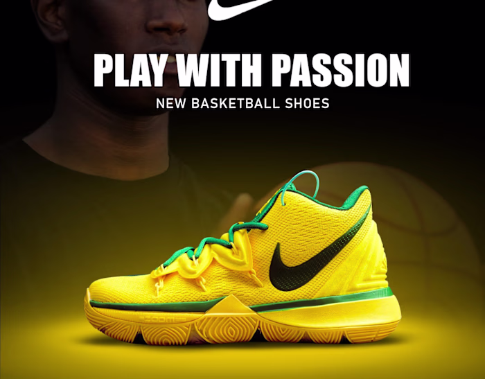 Nike Basketball Shoes Social Media Poster Design