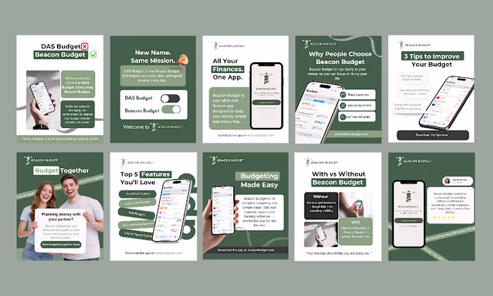 Fintech finance app instagram post design