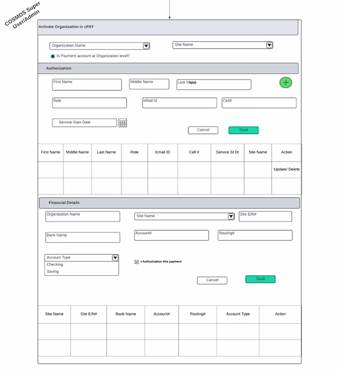COSMOS - PAY System
Designed and